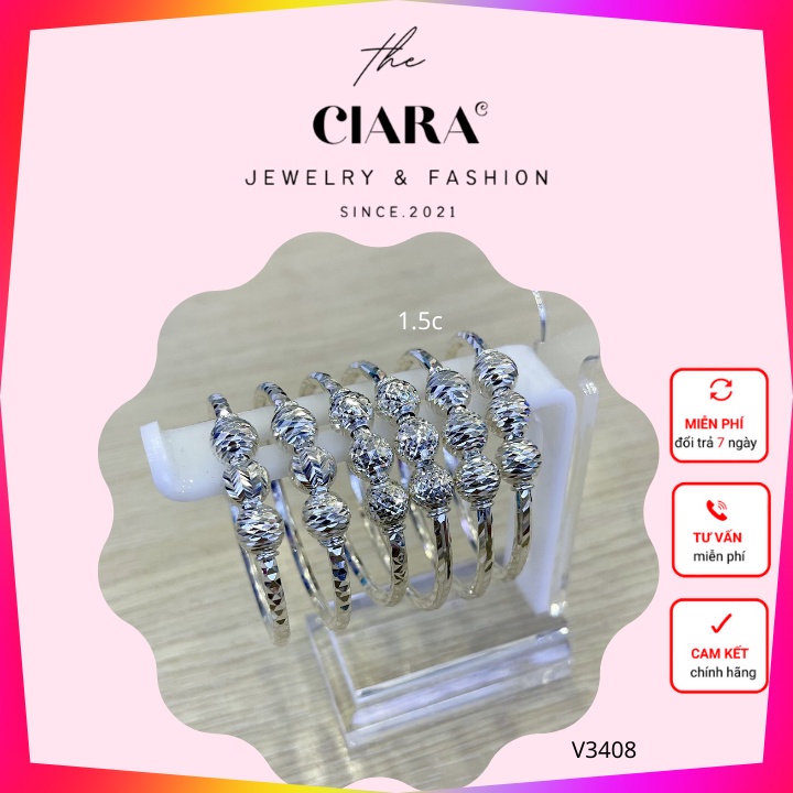 Vòng Tay Bạc Nữ ✨𝐌𝐀̂̃𝐔 𝐇𝐎𝐓✨ Lắc Tay Nữ, Trẻ Em CIARA Bạc 925 Charm Hạt Châu Phay Sáng - Thiết Kế Tinh Xảo Sắc Nét