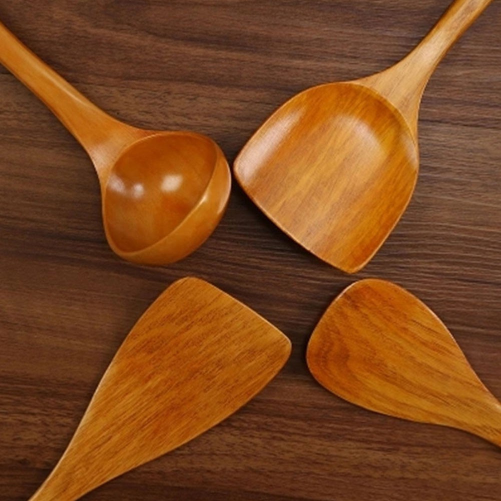 Bộ 4 món dụng cụ làm bếp bằng gỗ tinh tế phong cách Nhật bản