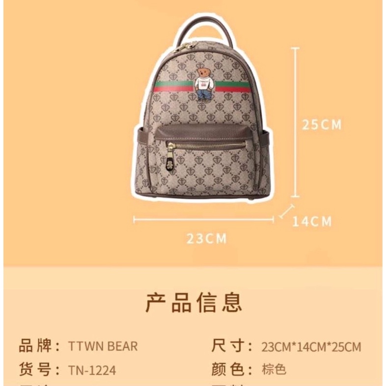 Balo ttwn bear chính hãng