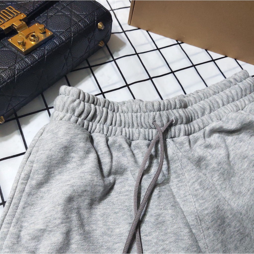 Quần Jogger nỉ trơn Nam Nữ COLORFUL vải thun da cá, màu Trắng/ Xám/ Đen quần ống rộng, form thoải mái - J00 | BigBuy360 - bigbuy360.vn