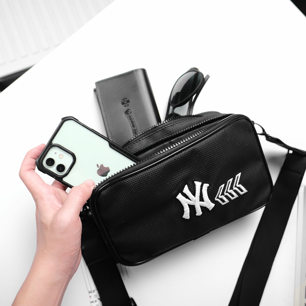 Túi đeo chéo - Túi bao tử M.L.B  CROSSBODY NEWYORK - Chất liệu da si chống thấm nước - full phụ liệu hãng