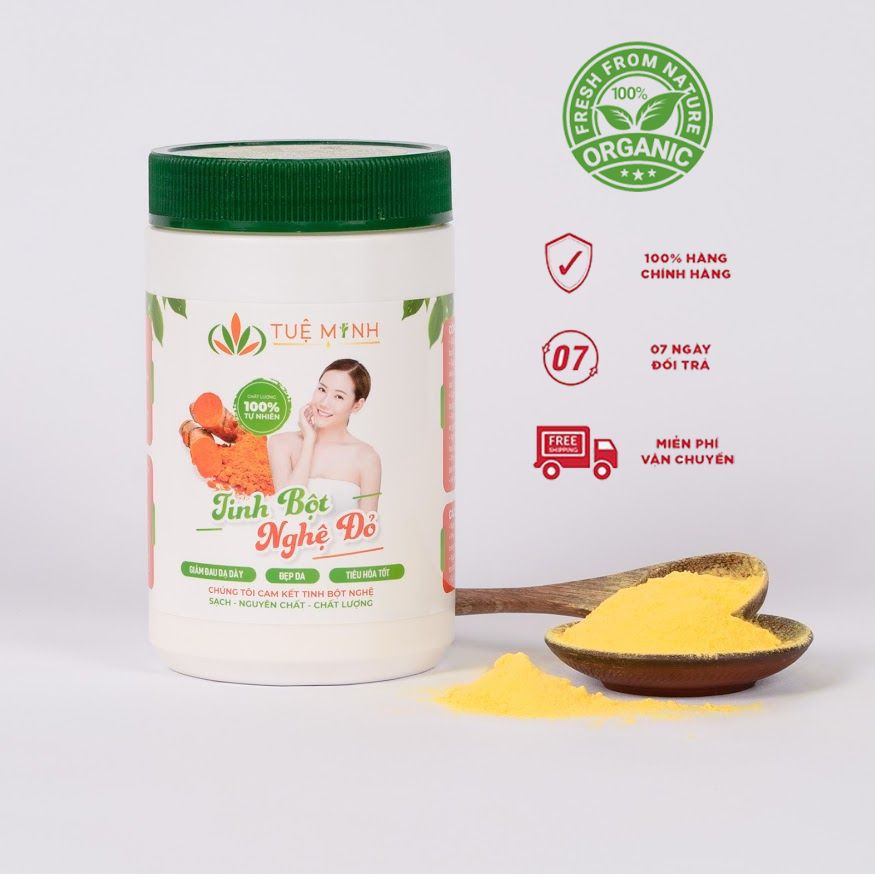1kg Tinh bột nghệ đỏ nguyên chất Tuệ Minh cam kết chuẩn chính hãng 2 hộp 0.5kg | BigBuy360 - bigbuy360.vn