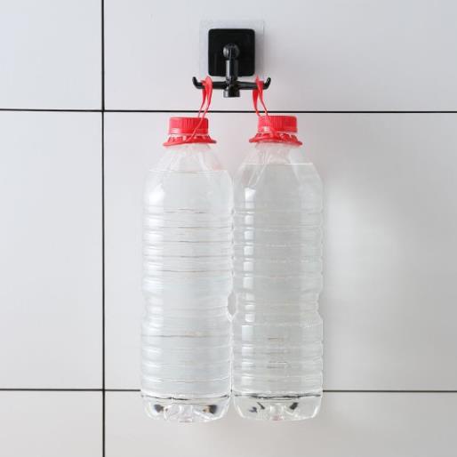 [ MẪU MỚI - TIỆN ÍCH ] Giá Tròn Treo Đồ Nhà Bếp Dán Tường 6 Móc Xoay 360 Độ Treo Đồ Đa Năng