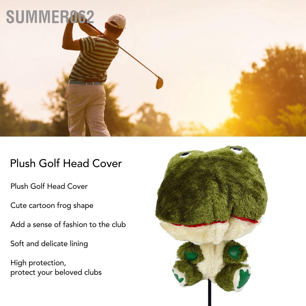 Summer062 Sang trọng Gôn che đầu bảo vệ người lái xe Mũ phim hoạt hình con ếch động vật cho câu lạc bộ