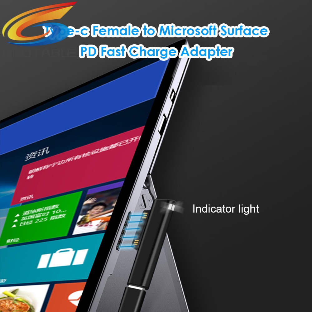 Bộ chuyển đổi sạc nhanh USB C Female PD cho Microsoft Surface