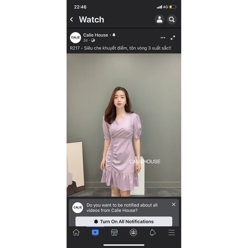 Đầm Calie House màu tím size M