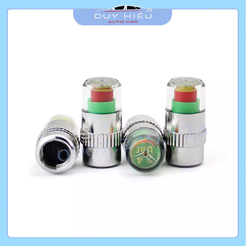 Bộ 4 van chụp cảm biến áp suất lốp bánh xe hơi - xe máy