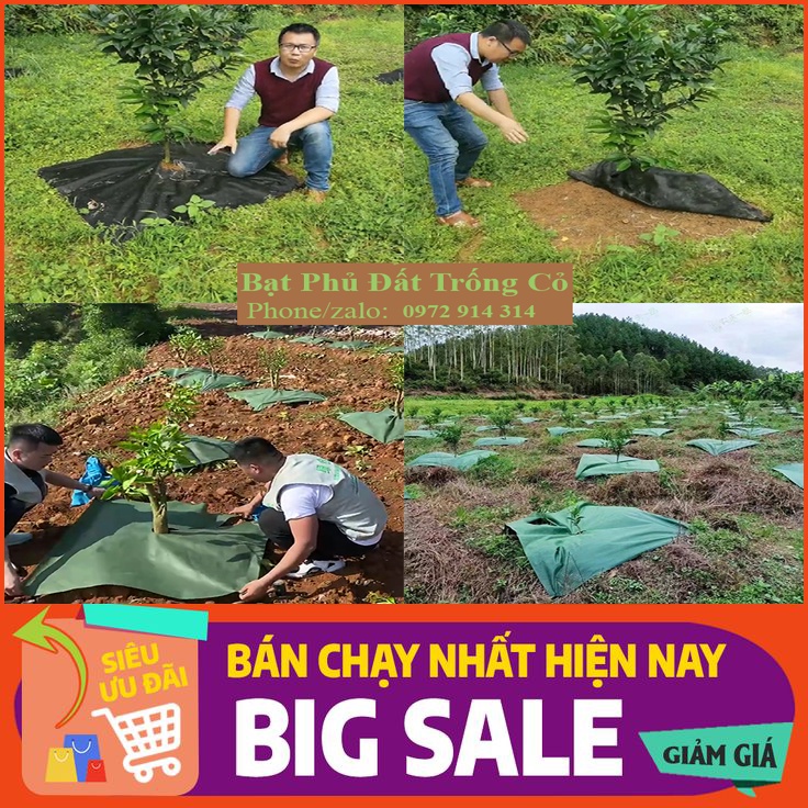 [Bạt Phủ Đất Chống Cỏ] Bạt Phủ Đất Cây Trồng, Chống Sói Mòn Đất, Thấm Hút 1 Chiều Công Nghệ Nhật Bản