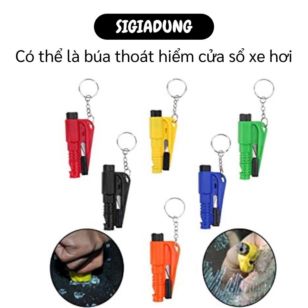 GIÁ SỈ Móc khóa có còi tiện lợi, thiết kế nhỏ gọn, có búa thoát hiểm, dụng cụ cát dây đai an toàn và còi 8573