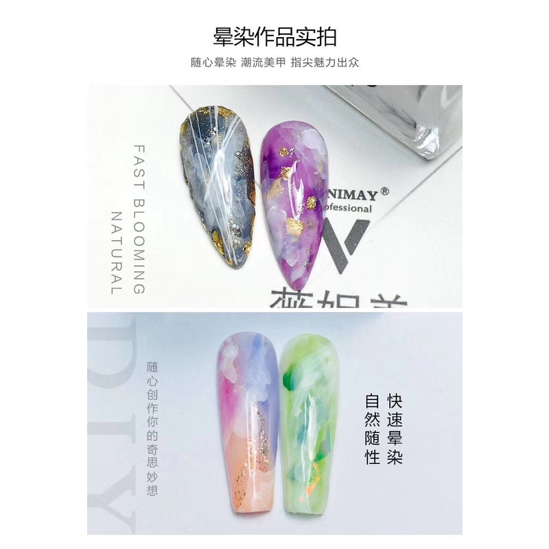 Cồn loang  trắng đen vinimay cao cấp 12ml, Loang cồn nails Vinimay thông dụng trang trí ngành nails.