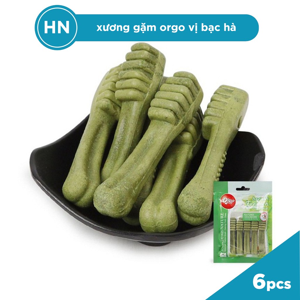 SIÊU SỈ-GÓI 6 THANH-xương cho chó mèo gặm orgo sạch răng chống hôi miệng