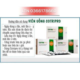 [Tem Tích Điểm ] Viên uống trĩ Cotripro hỗ trợ làm giảm trĩ nội trĩ ngoại tăng sức bền thành mạch hộp 20 viên
