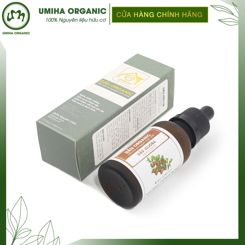 Dầu Jojoba hữu cơ UMIHOME nguyên chất - Dưỡng sáng da, cân bằng độ ẩm da, chống oxi hóa lão hóa, nếp nhăn, ngừa thâm mụn