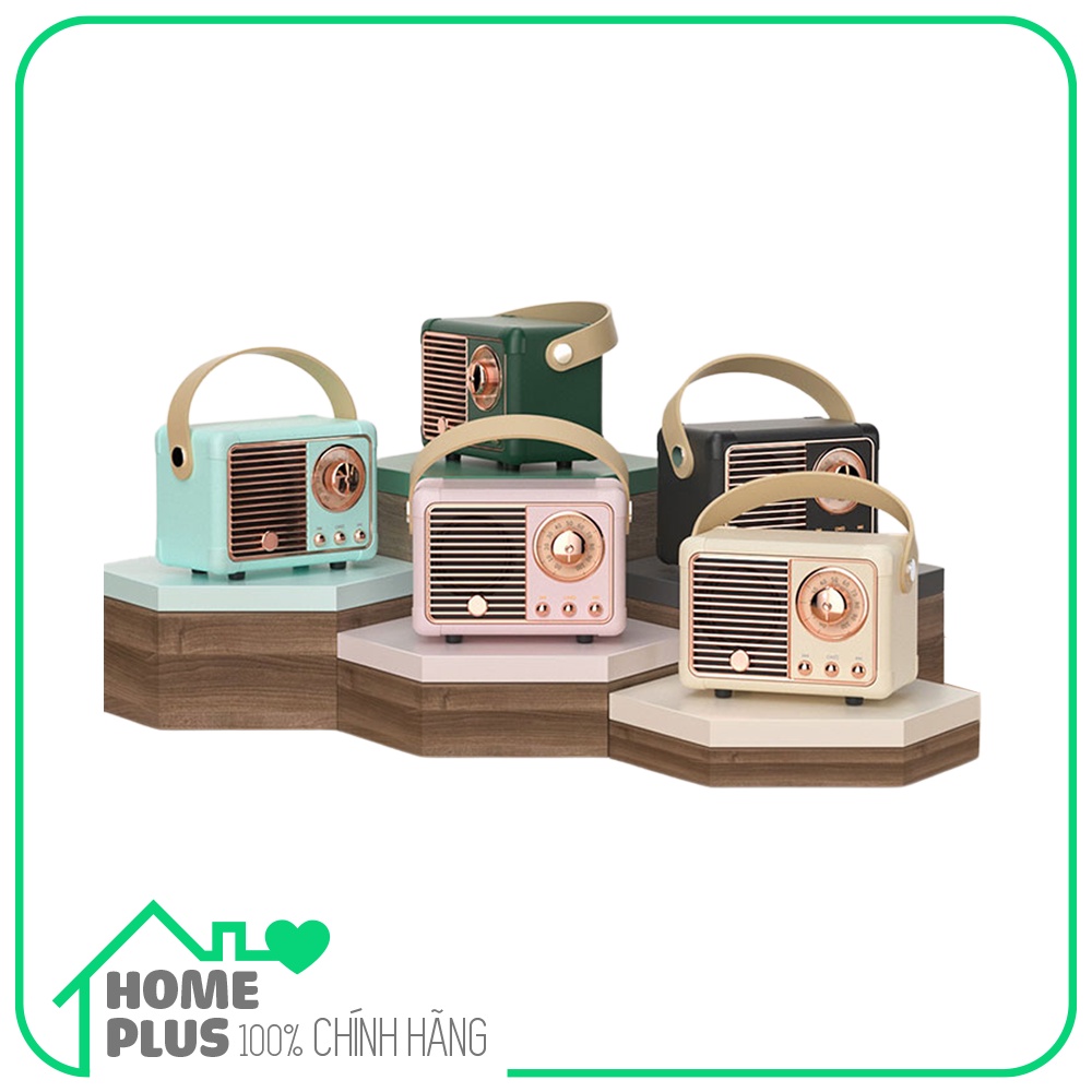 Loa Bluetooth Không Dây HM11 Mini Phong Cách Retro Cổ Điển Hỗ Trợ Khe Cắm USB, Thẻ Nhớ, TF