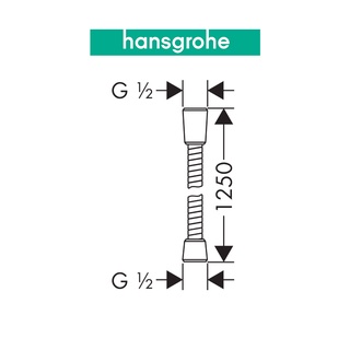 Dây sen hansgrohe Sensoflex 125 28132