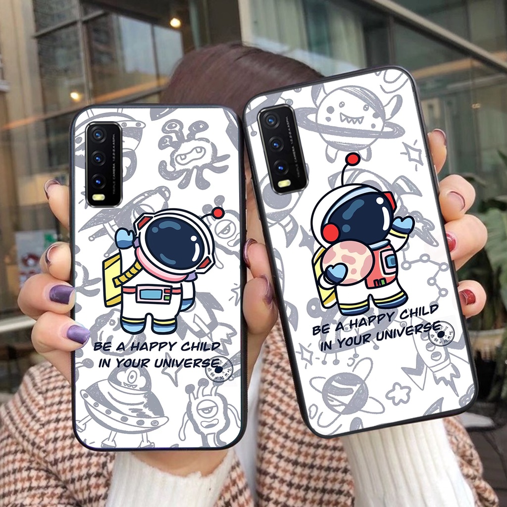 Ốp lưng Vivo Y12S - Vivo Y20 - Vivo Y20S - Vivo Y51 2020 - Vivo V20 mẫu  vũ trụ cute đáng yêu, ốp phi hành gia