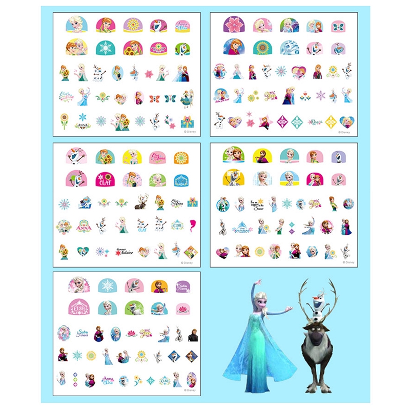 Sticker dán trang trí móng hình kỳ lân My Little Pony/công chúa Elsa/ Sofia/Bạch Tuyết dễ thương