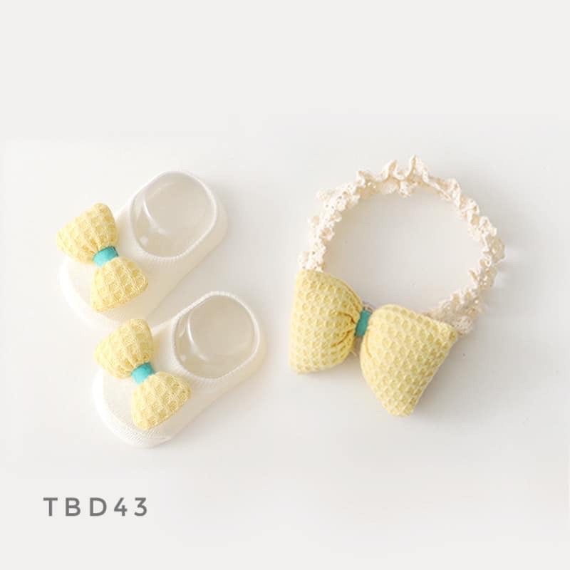 Set tất cổ ngắn + băng đô TBD43 cho bé 0-1 tuổi