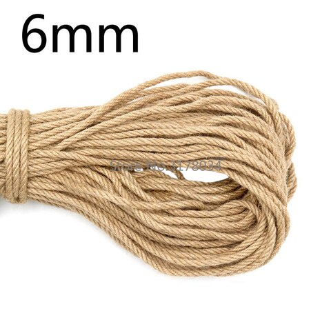 Dây thừng trang trí 6mm, dài 20m, dây gai, dây cói, làm đồ cào móng mèo, làm đồ handmade, sỉ dây thừng
