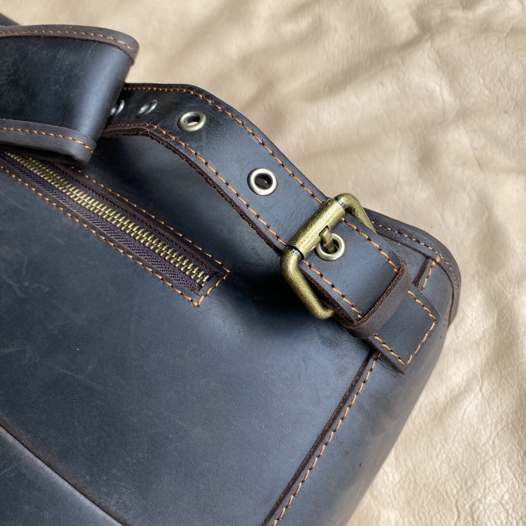 Balo Da Bò Đựng Lap 14Inch Da Bò Thật HBLDB29