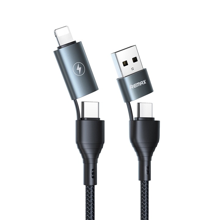 Cáp sạc nhanh đa năng 4 in 1 Remax RC-011 dài 1 mét max 2.4A