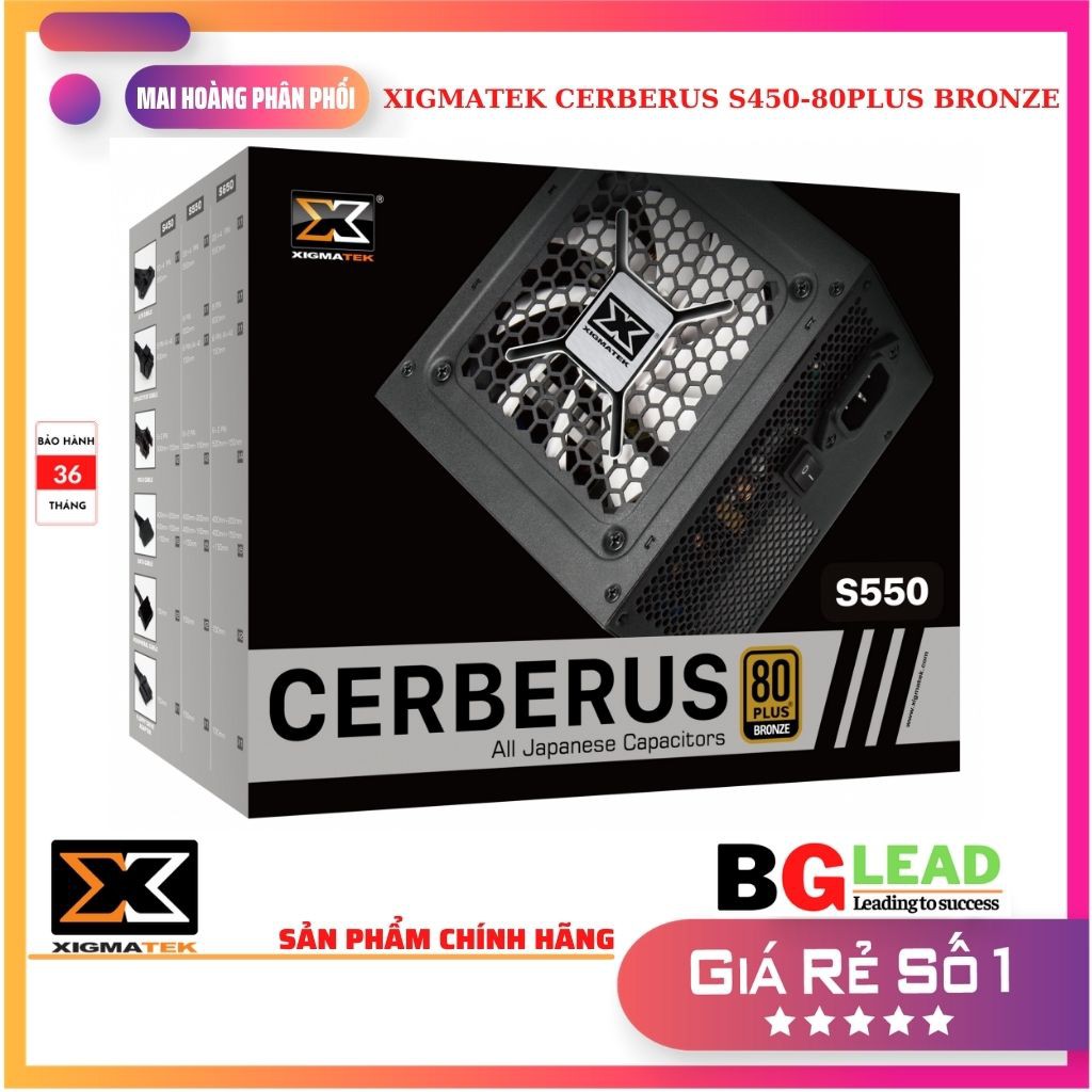 Nguồn máy tính XIGMATEK CERBERUS S450 450W (EN41121) - 80PLUS BRONZE