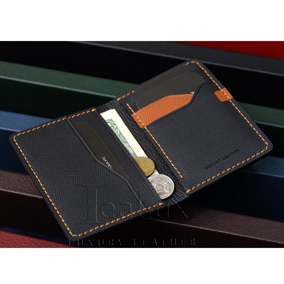 Ví Đựng Thẻ Nam Nữ Da Epsom Handmade LEALUX Mini Epsom Wallet 1