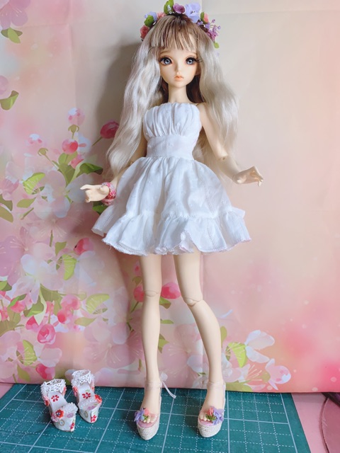 Giày đế xuồng cao gót dành cho búp bê bjd - size minifee - 1/4