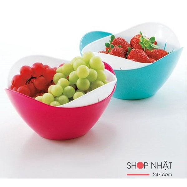 [Hỏa Tốc HN] Bộ rổ đựng hoa quả kèm khay hứng tròn Nội địa Nhật Bản