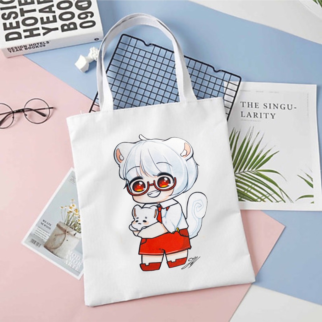 Túi tote vải canvas cực xinh in hình Hero Team Sammy Simmy hot trend