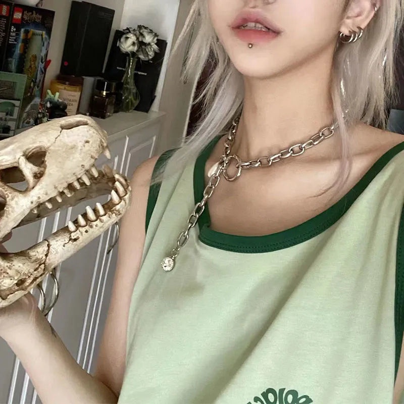 Jiashucheng Áo Thun Không Tay Dáng Rộng Dài Vừa Phải Phong Cách Retro Mỹ Ngọt Ngào Mùa Hè Dành Cho Bạn Nữ