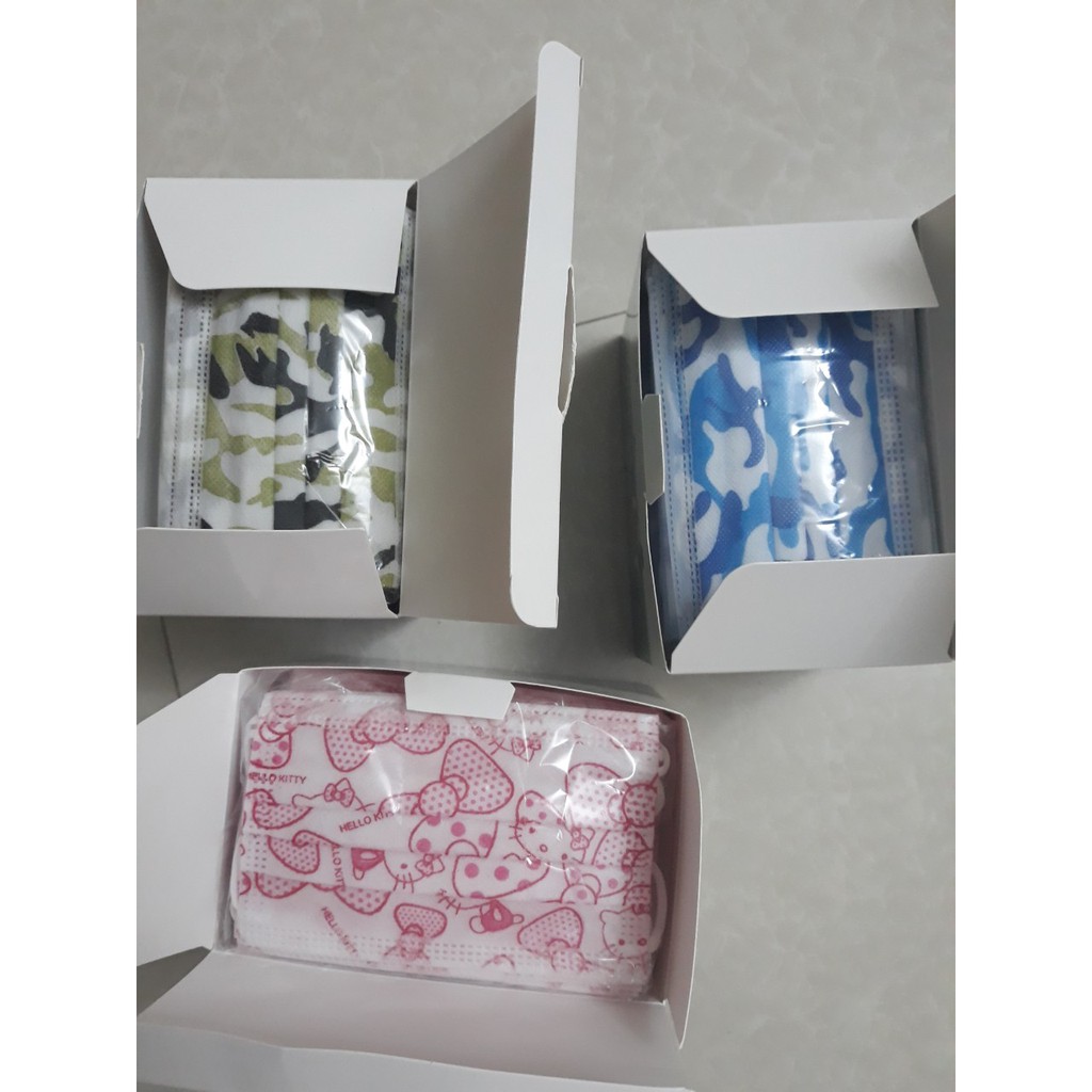 Set 10 Khẩu trang y tế kháng khuẩn cho bé mẫu hoạt hình Hàng Việt Nam Xuất Khẩu