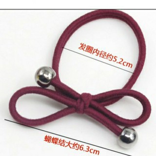 Dây cột buộc tóc thắt nơ hạt thời trang