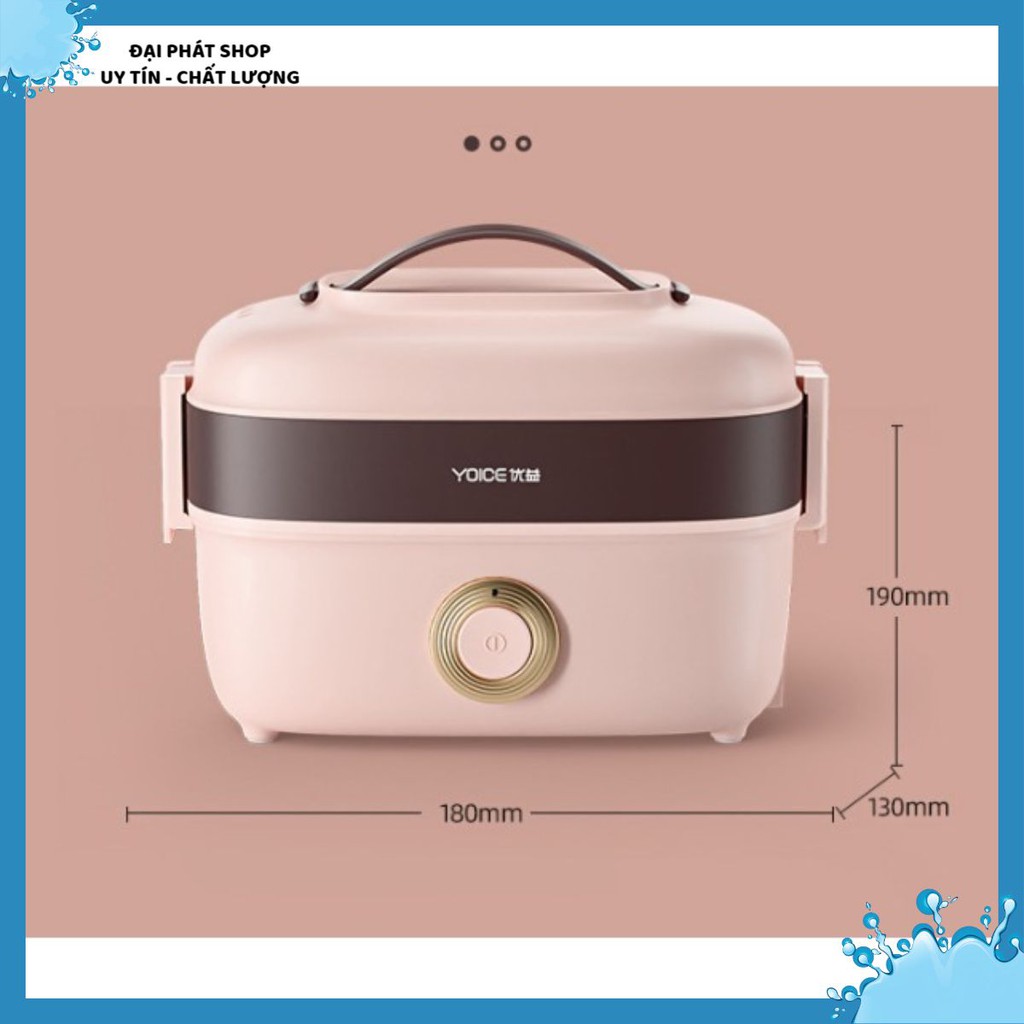 Hộp cơm cắm điện YOICE Y-FH13A, 2 tầng 4 ngăn, nấu chín, hâm nóng, giữ nhiệt cho thức ăn | BigBuy360 - bigbuy360.vn