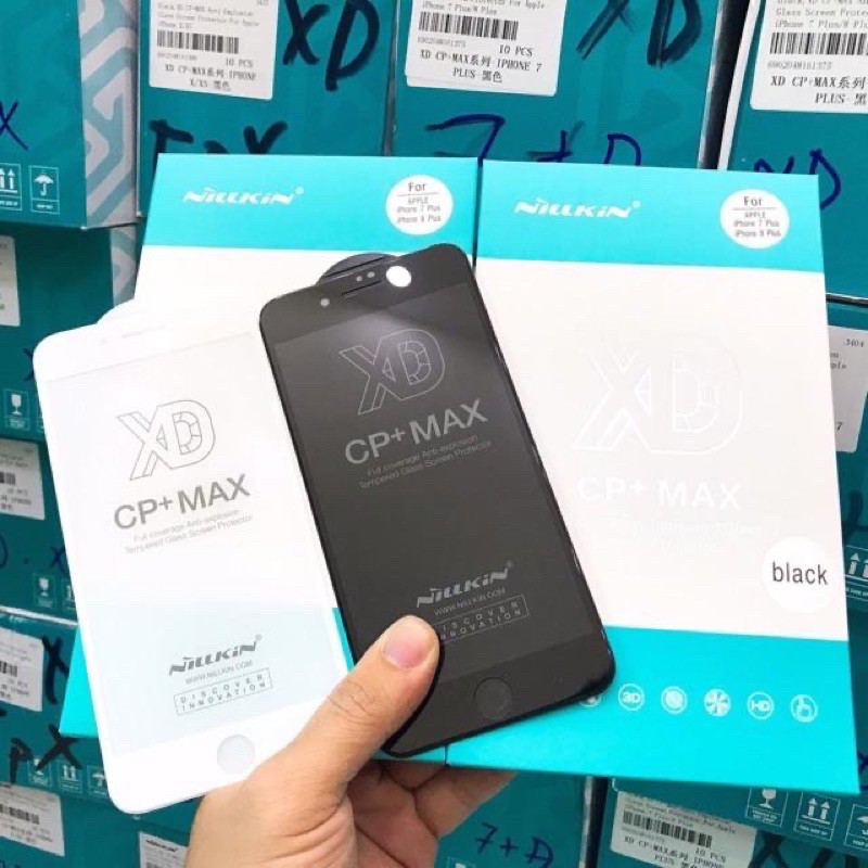 Kính cường lực Full màn Nillkin XD CP+ MAX cho iPhone 7G,8G, 7 Plus, 8 PLUS, Xs Max, Xr, X, 11 Pro Max chính hãng