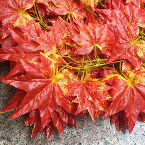 Cành Lá Phong Xanh Đỏ Làm Cây Giả Big size 60-68cm