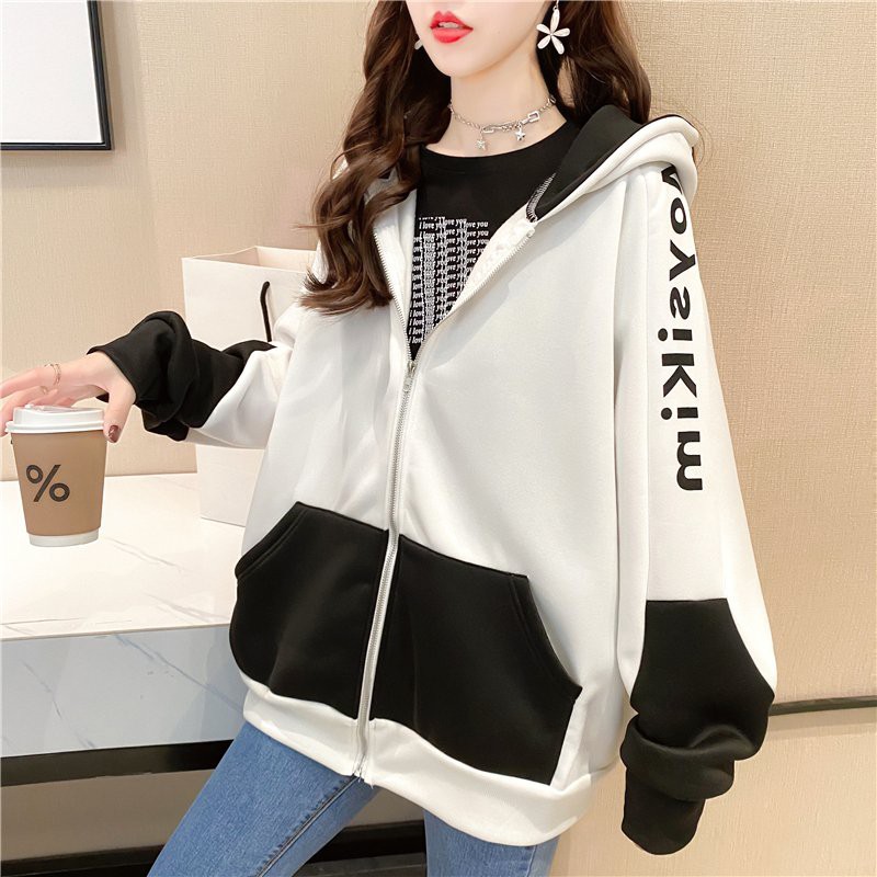 Áo khoác hoodie nữ form rộng Maysikim