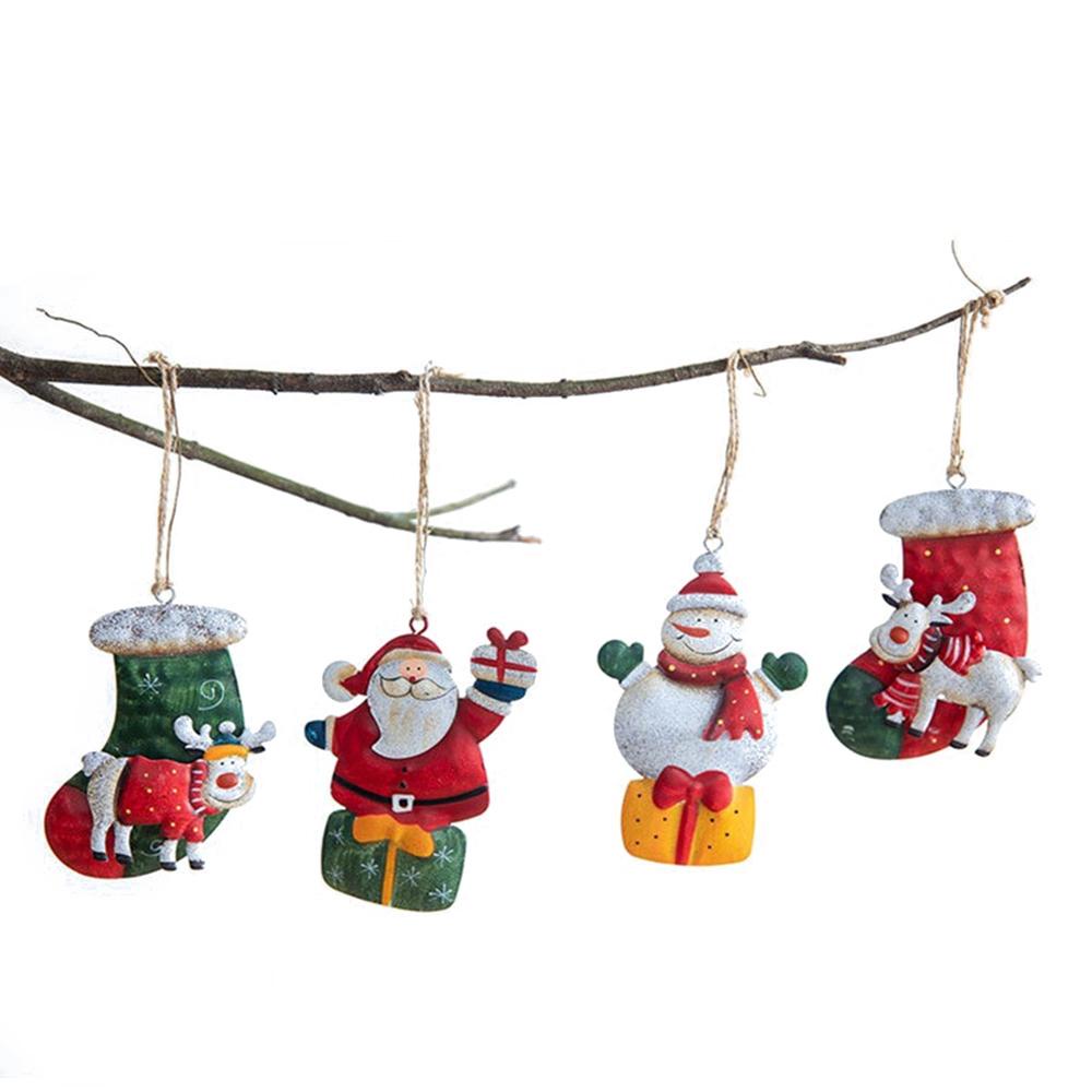 Phụ Kiện Treo Trang Trí Giáng Sinh Hình Ông Già Noel Bằng Kim Loại