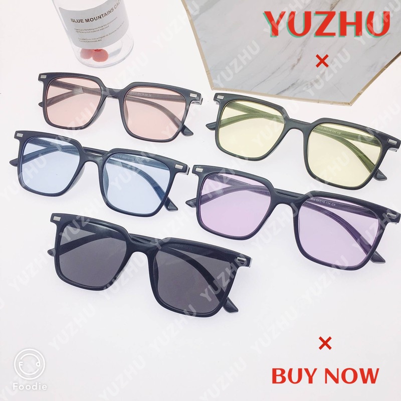 Kính Mát Gọng Vuông Màu Kẹo Thời Trang Phong Cách Phương Tây Cho Nam Nữ