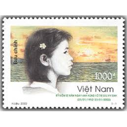Tem sưu tập MS 877 Tem Việt Nam kỷ niệm 50 năm ngày anh hùng Võ Thị Sáu hy sinh