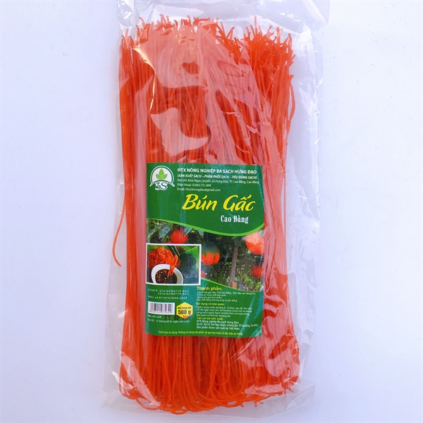 Bún gấc ( 500g ) ngon giòn dai giàu dinh dưỡng - Mì bún ngũ sắc Đặc sản Cao Bằng 00010