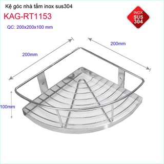 KỆ GÓC NHÀ TẮM INOX KAG-RT1153