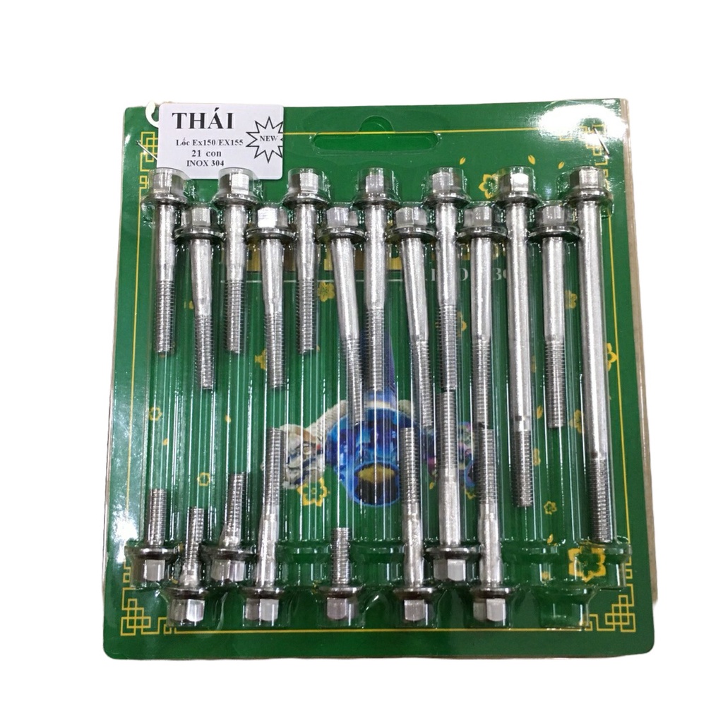 BỘ ỐC LỐC MÁY SALAZA THÁI LAN  GẮN NHIỀU DÒNG XE