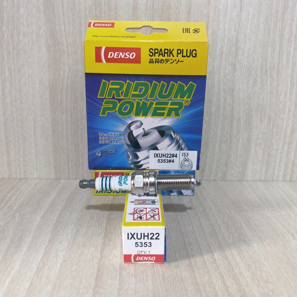 Bộ 4 Bugi Denso Iridium Chính Hãng Xe Accent Mazda3 Mazda6 CX5 CX3 i10 i20 i30 Morning CRV 2.0 Mã IXUH22 Ren 12 Dài