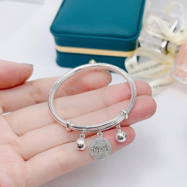 Vòng tay cho bé khắc chữ theo yêu cầu chuẩn bạc ta DaLiA Jewelry