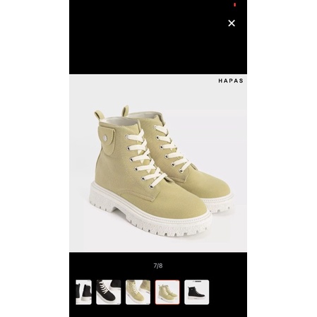 Boot nữ da vải đế răng 3p HAPAS