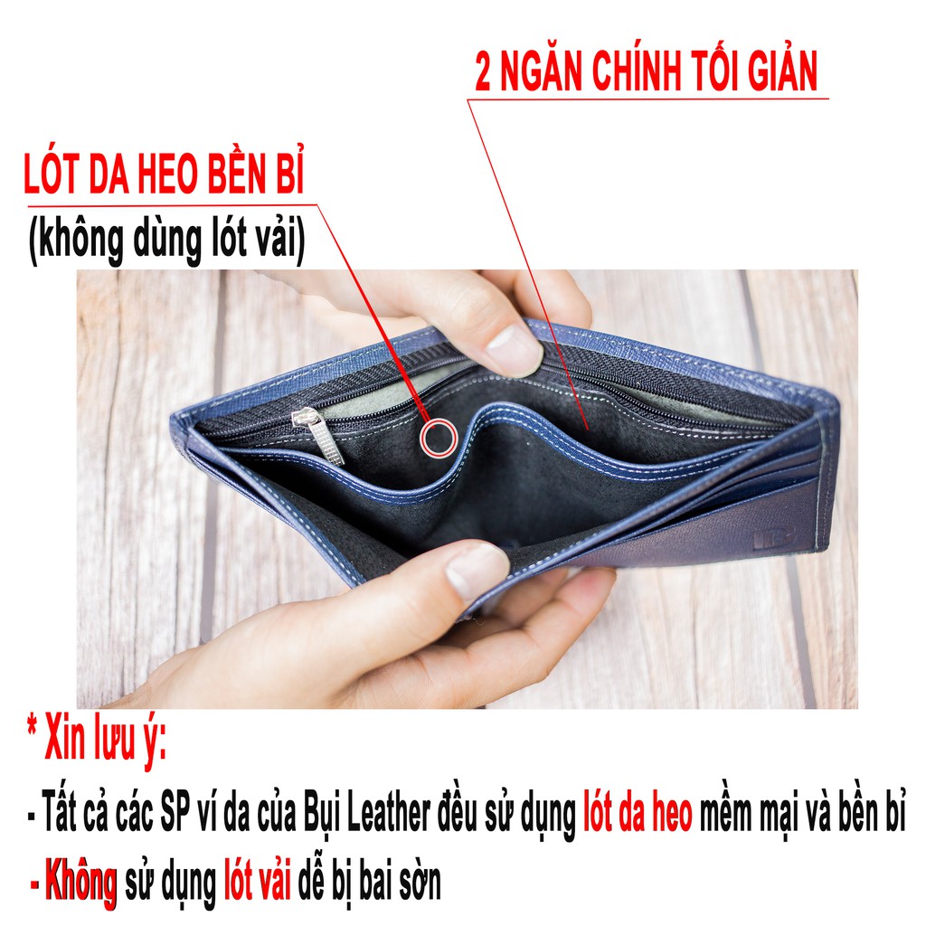 Ví nam da saffiano cao cấp V126 - Da Thật - Bh12 tháng