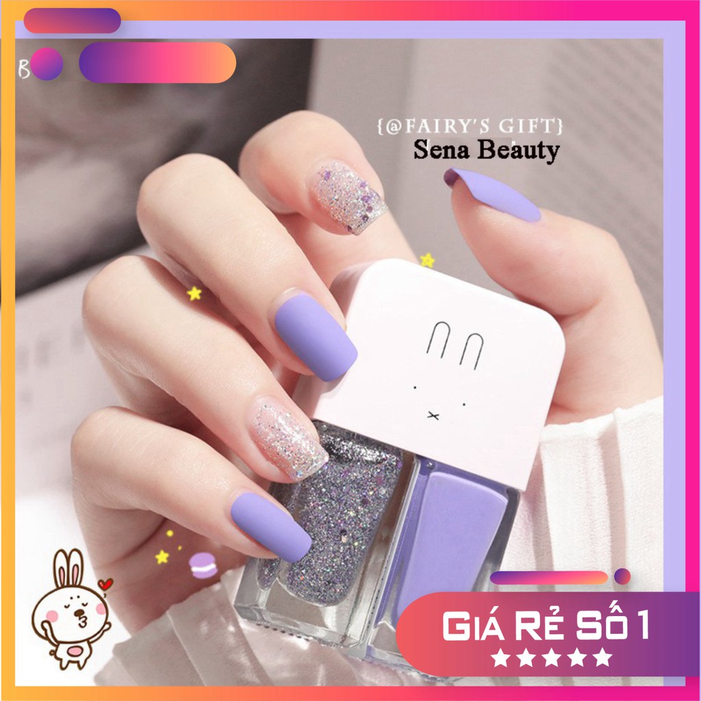 Set 2 Chai Sơn Móng Tay Nhũ Lì 2 Trong 1 Fairy's Gift 6ML,Màu Sắc Đa Dạng,Đẹp Mê Li