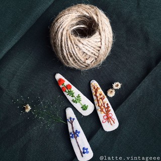 Kẹp tóc thêu tay handmade hình hoa cúc daisy