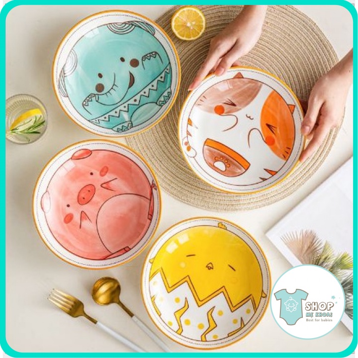 Bát Ăn Dặm Bát Gốm Sứ Size To Nhiều Hình Ngộ Nghĩnh Cho Bé